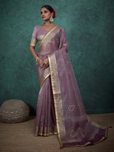 Woven Border Linen Saree
